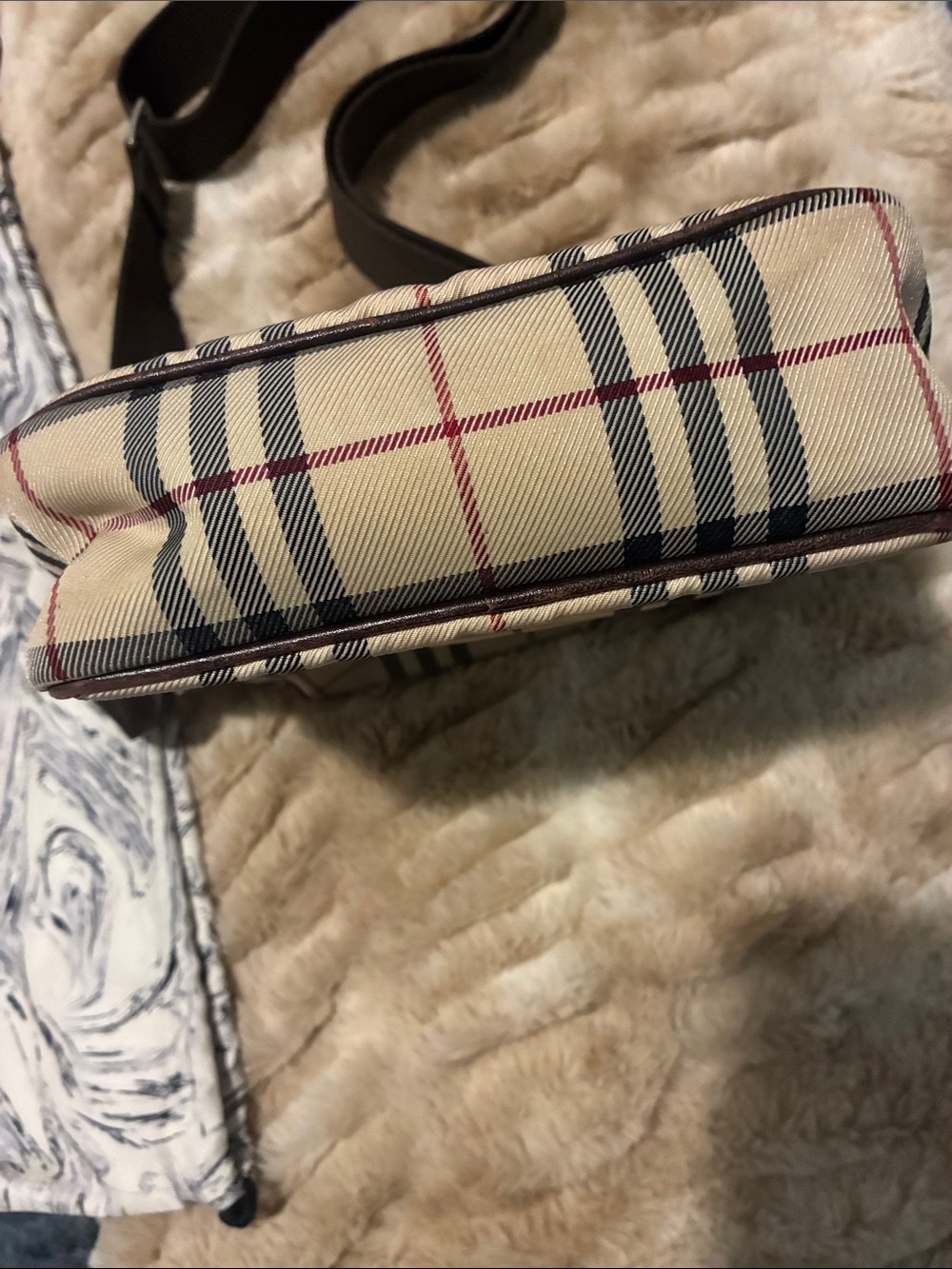 AUTHENTIC BURBERRY Crossbody Neutral Canvas Nova Check Pattern (INCLUDES COA) - Picture 10 of 16